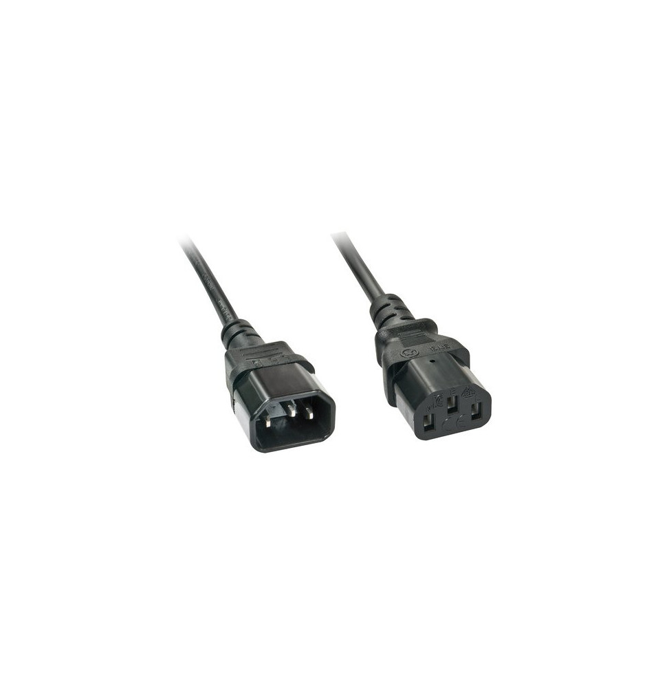 CAVO ALIMENTAZIONE LINDY PROLUNGA da IEC 320 C13 Femmina a IEC 320 C14 Maschio. 2mt
