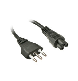 CAVO ALIMENTAZIONE LINDY IEC 320-C5 FEMMINA CON SPINA ITALIANA. 2mt