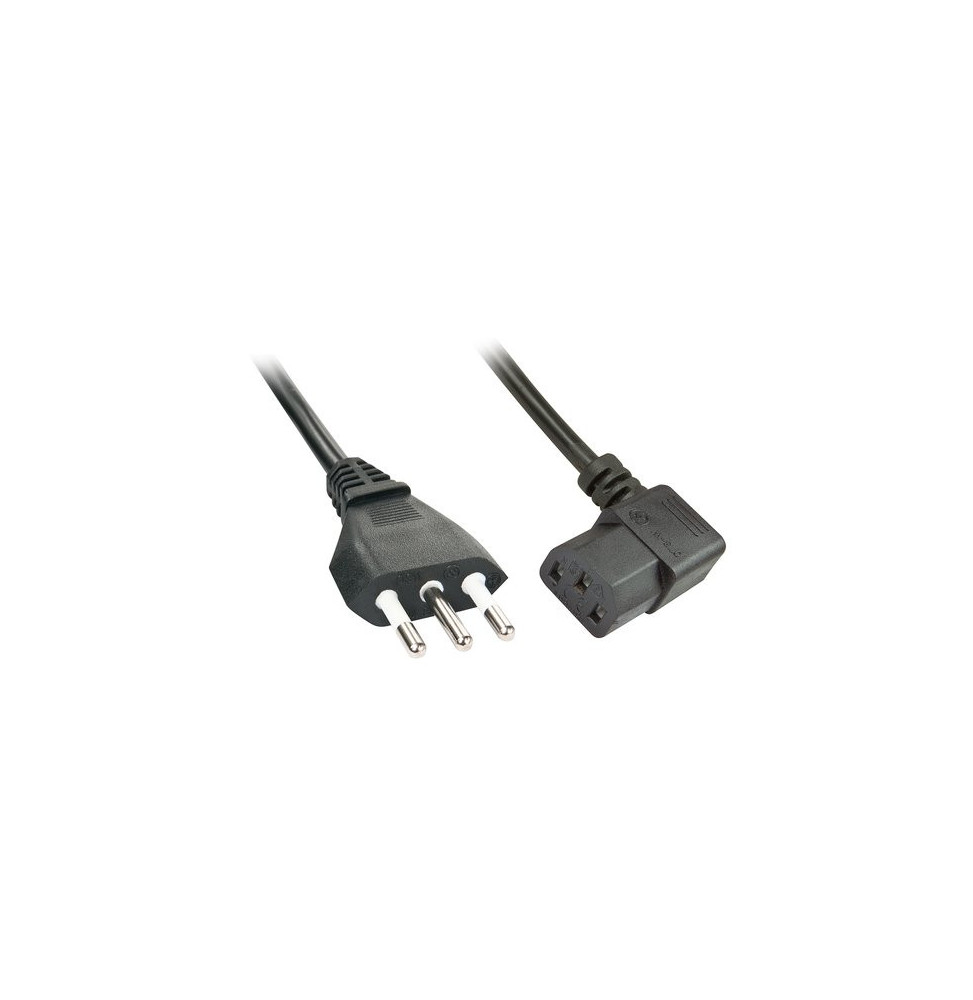 CAVO ALIMENTAZIONE LINDY IEC CON SPINA ITALIANA E CONNETTORE IEC C13 90 . 2mt