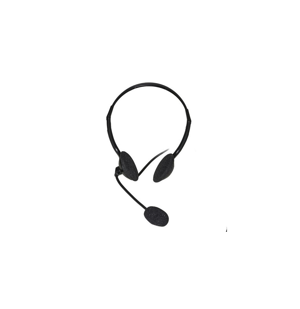 CUFFIA CON MICROFONO ORIENTABILE. CONNETTORE 2 X 3.5 MM E CONTROLLO VOLUME LKHS02